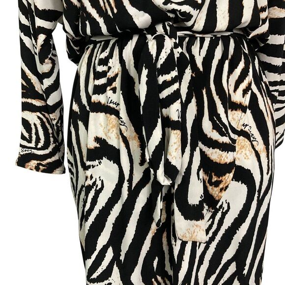 Victoria's Secret Animal Print Dress, size small, faux wrap skirt, poly/elastane - Picture 9 of 16